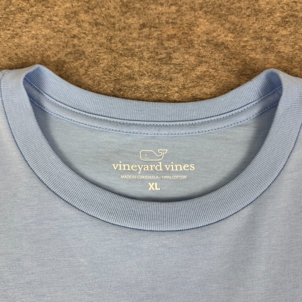 Vineyard Vines Dockside Autumn Wakes Pocket T-Shirt Ocean Breeze Mens XL - Picture 5 of 12
